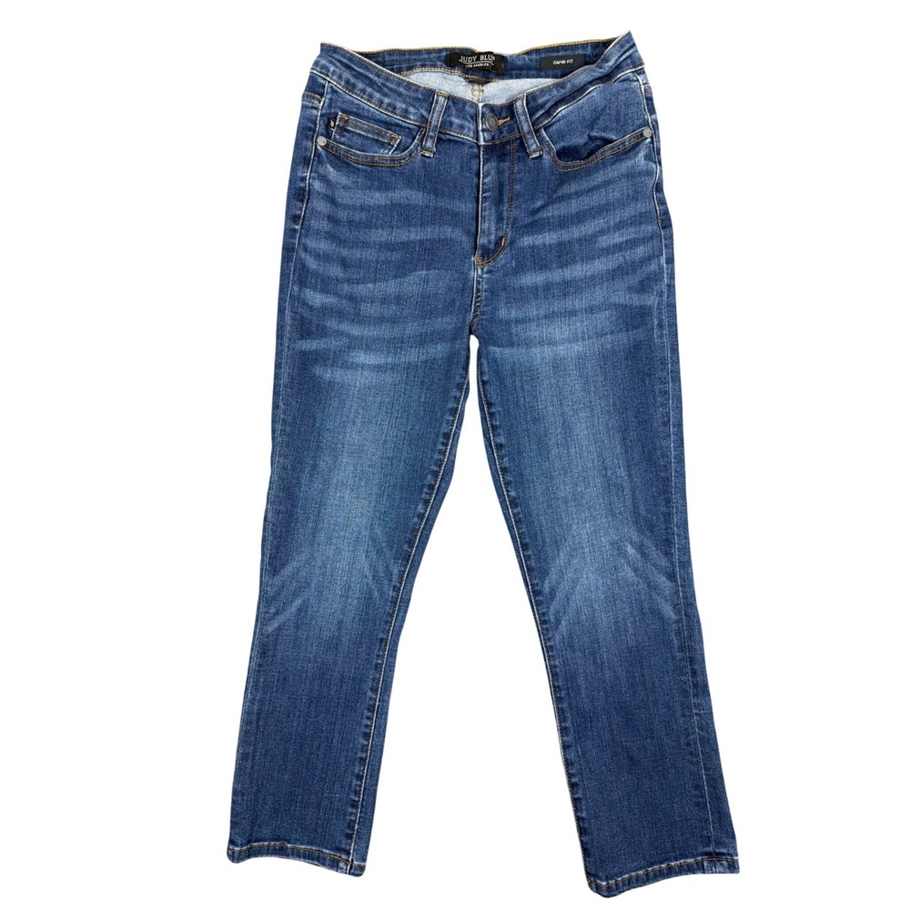 Judy Blue Los Angeles Capri Fit Dark Wash Stretch Denim Jeans JB82154 Size 28